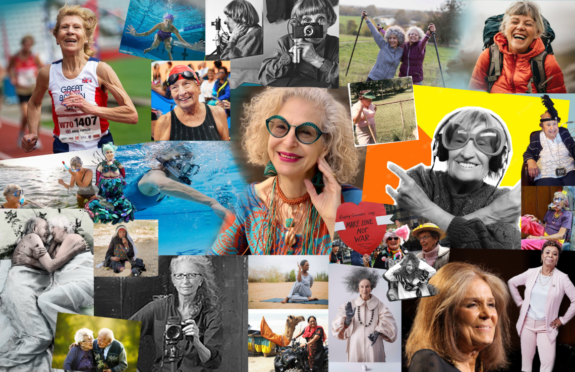 "Bad Ass Old Ladies" vision board by Casondra Sobieralski, March 2023